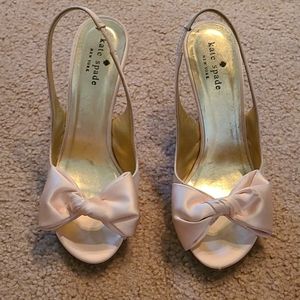 Kate Spade pink bow pumps